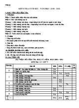 Đề kiểm tra cuối kì 1 môn Địa lí 7 - Năm học 2020-2021